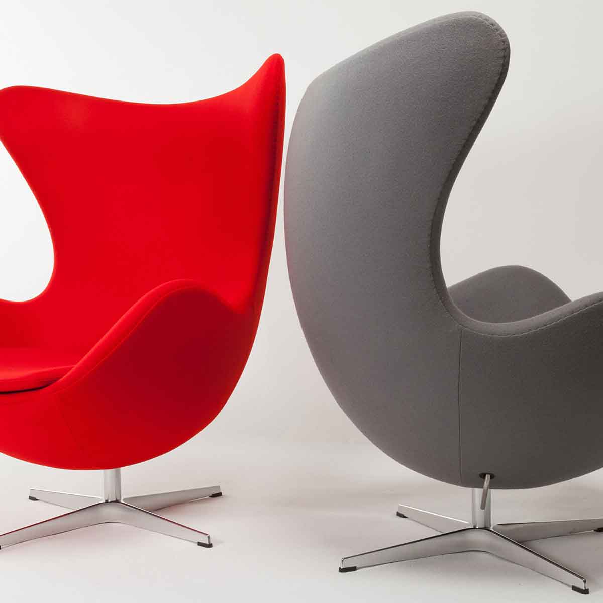 Fauteuil Design Danois Type Egg Bleu Par Anderson Teak - Occasion