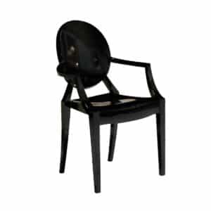 Location fauteuil Louis ghost noir