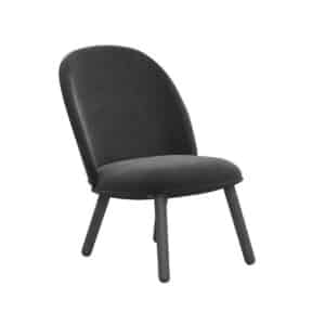 Fauteuil lounge Ace velours gris
