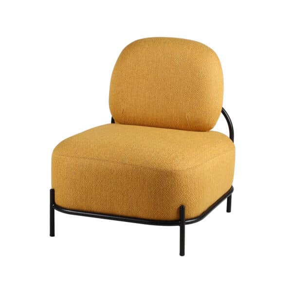 Fauteuil Priscilla jaune moutarde