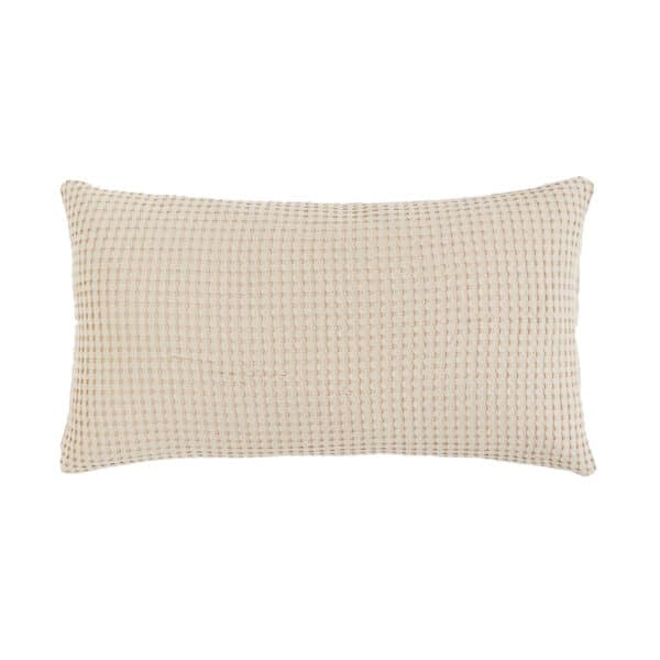 Coussin coton gaufré écru