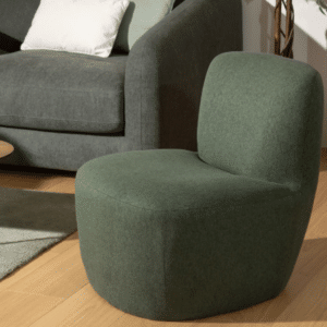 Location fauteuil revêtement en tissu vert