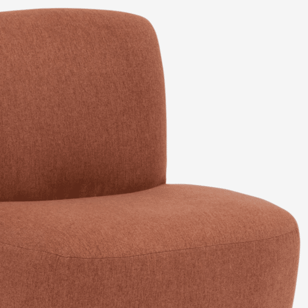 Location fauteuil revêtement en tissu terracotta