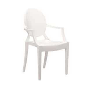 Location fauteuil Louis ghost Blanc