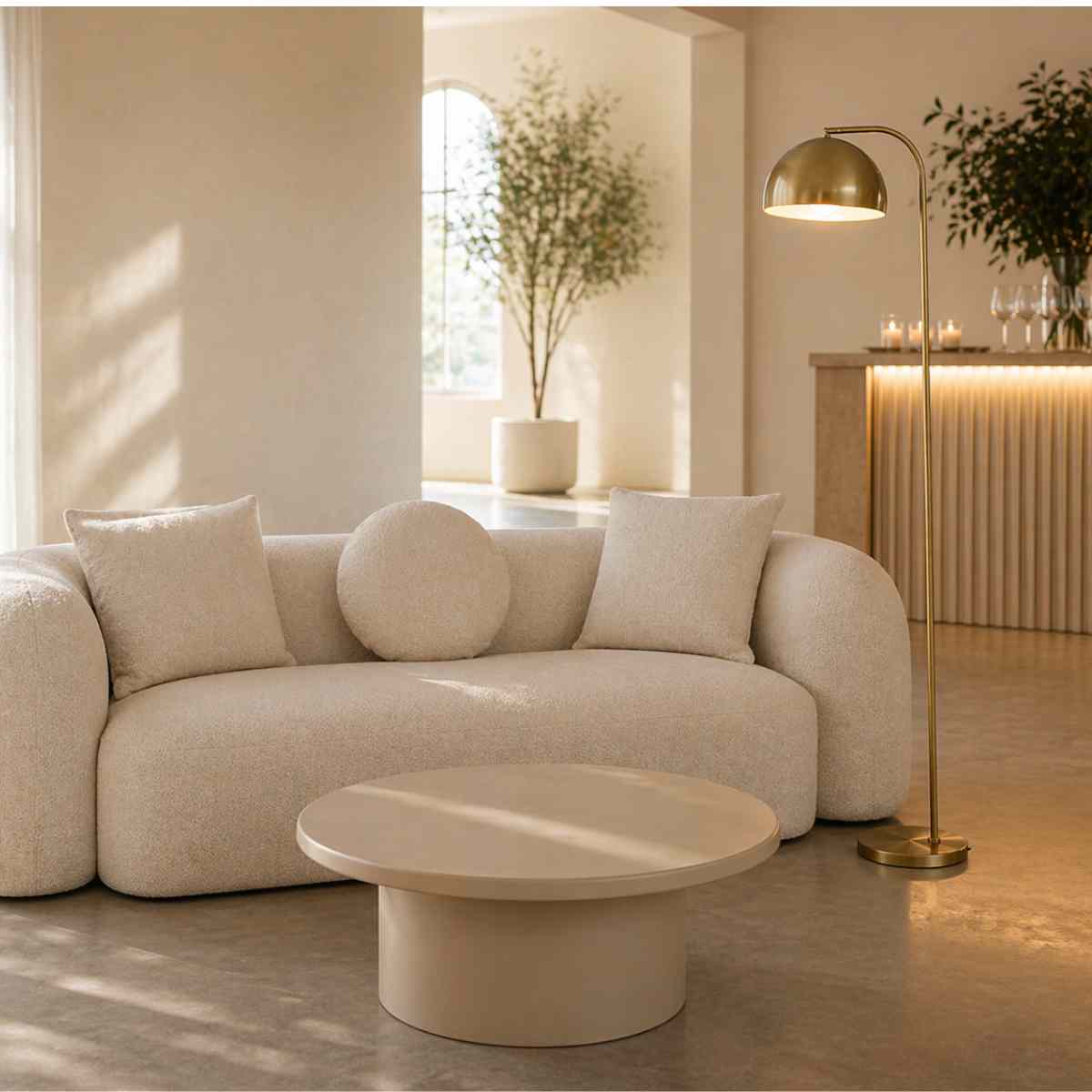 location table basse crème