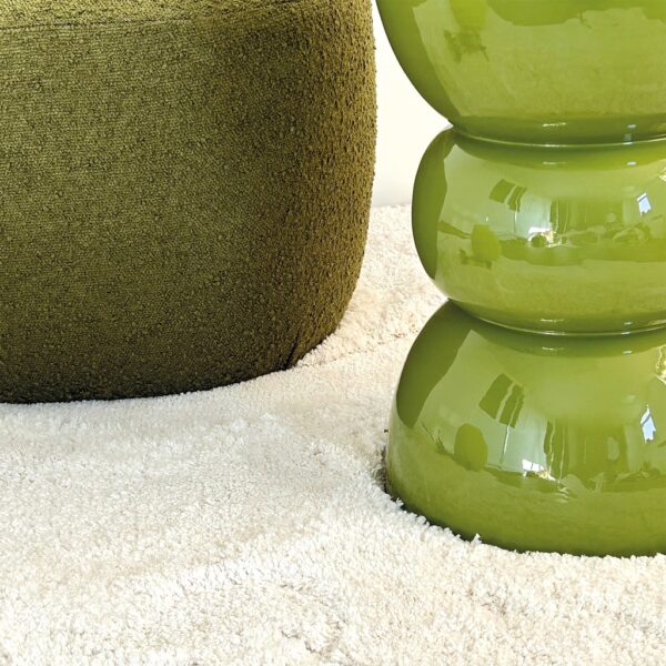 Location pouf vert matcha événementiel