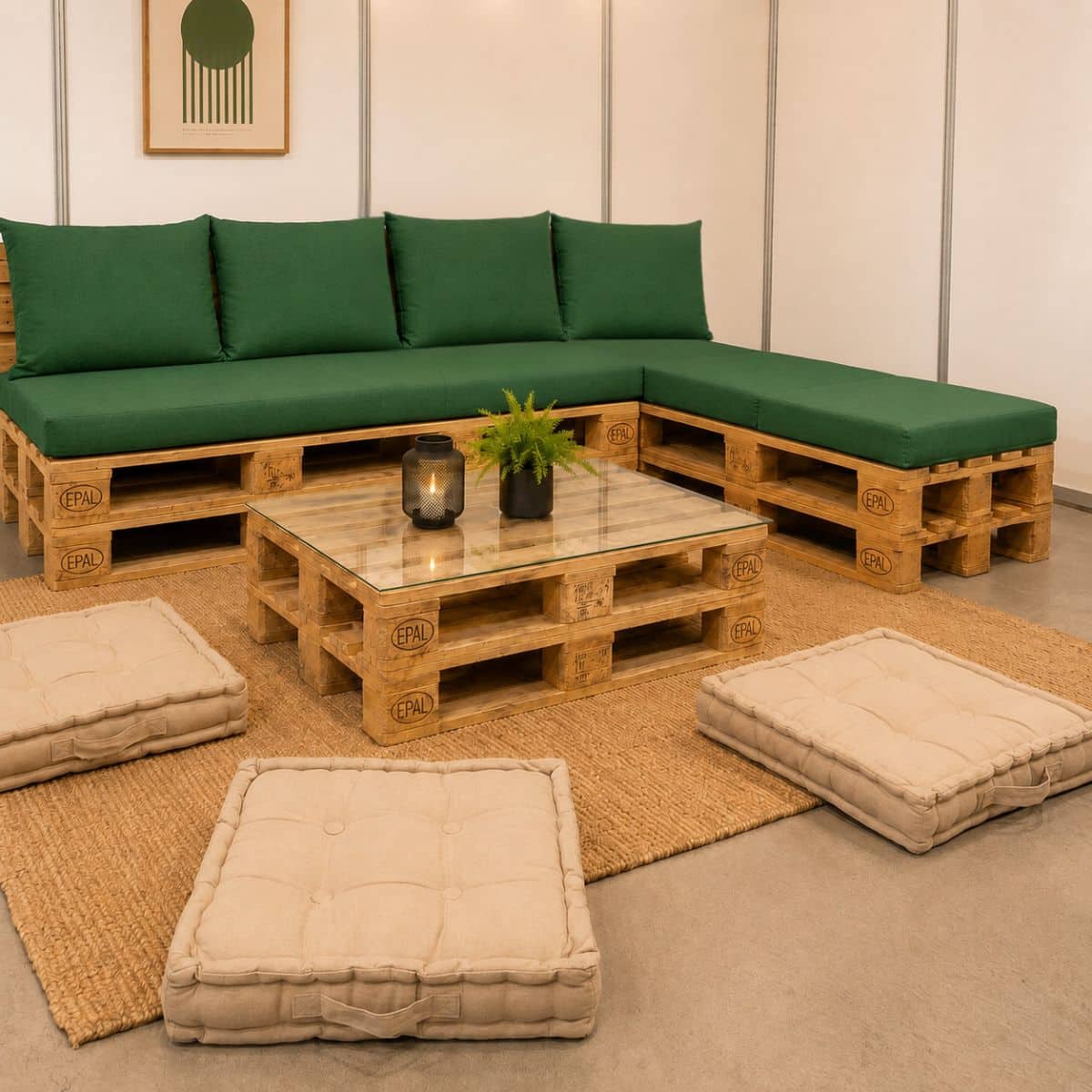 Location coussin de sol Beige
